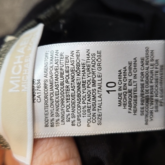 NWOT Michael Kors Guine Off shoulder Ruffle One Piece Swim sz 10 - Picture 9 of 9